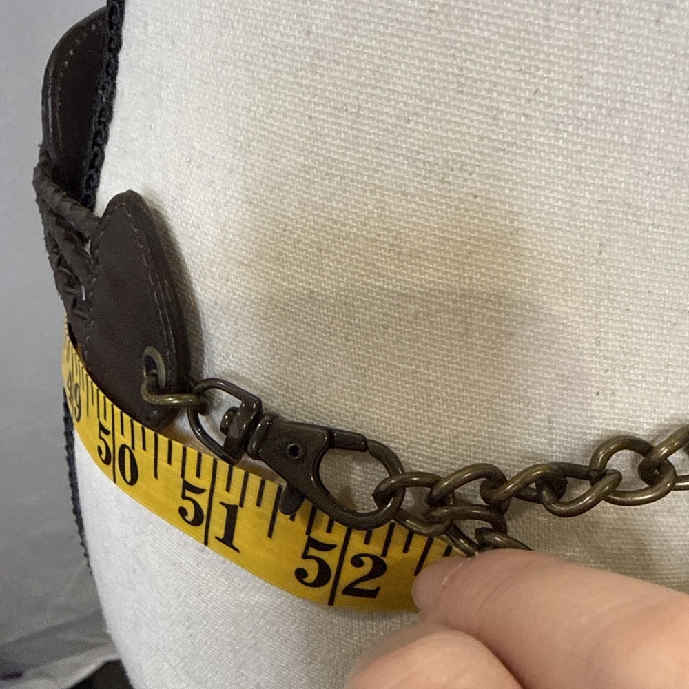 Chicos Mosaic Bead And Stone Vegan Leather Adjustable Chain Belt Y2K - Picture 4 of 6